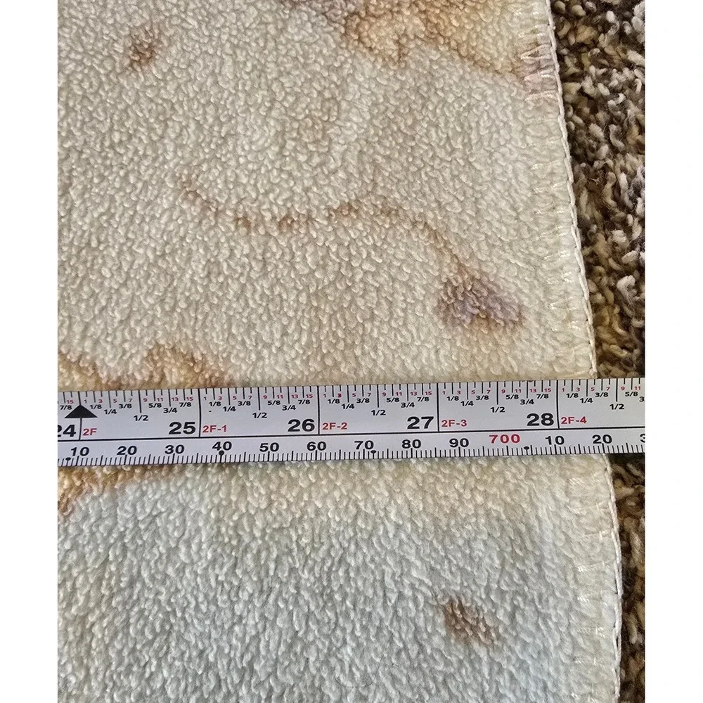 Classic Pooh Winnie the Pooh Piglet Baby Blanket Vintage Cream Tan Fleece 39x28